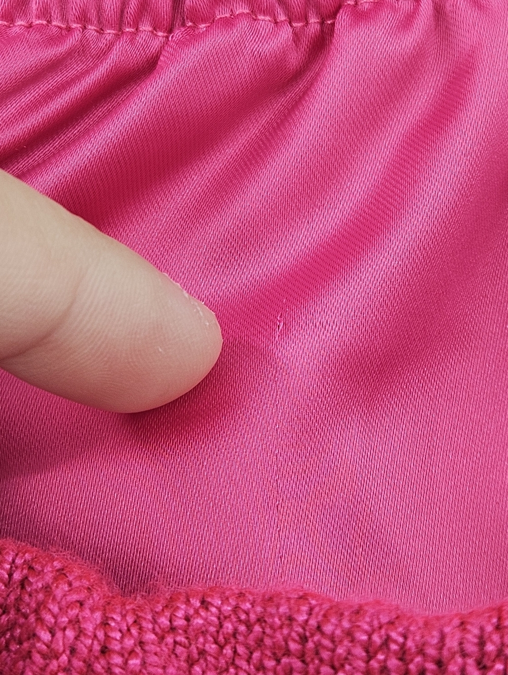 Saudade De Voce Wide Leg Knit Pant Hot Pink Women's Size M Summer Beach Vacation - Picture 12 of 12